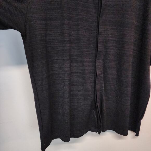 Phillipe Marcel Hidden Button Up Shirt Mens XL Black Textured Collared Clubbing - Picture 6 of 12